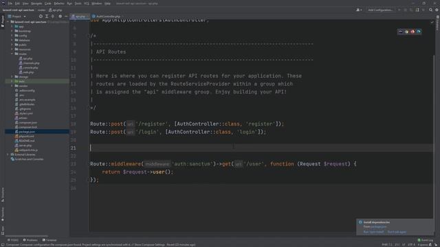Laravel REST API Crash Course 2022 Sanctum Authentication смотреть онлайн
