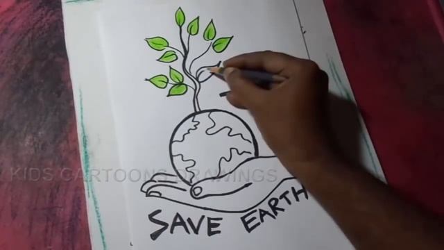 How to Draw Save Trees / Save Earth Poster Drawing смотреть онлайн