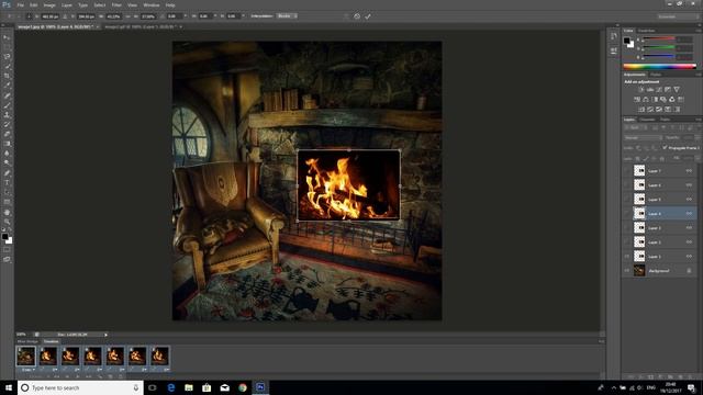 How to add a gif to a still image in Photoshop смотреть онлайн