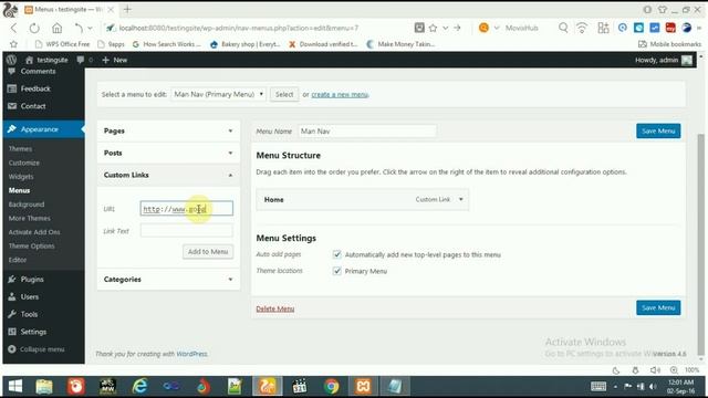 how we create custom link in wordpress смотреть онлайн