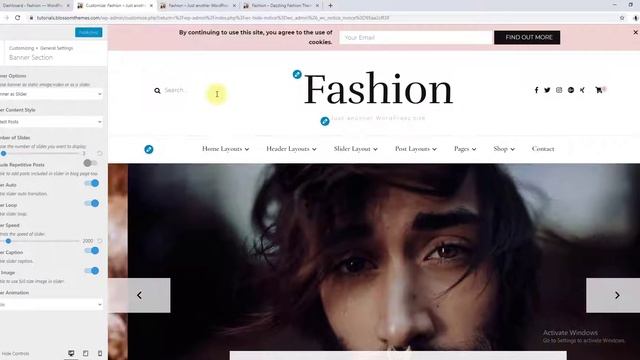 How to configure Banner section on your site | Blossom Fashion Pro WordPress Theme смотреть онлайн