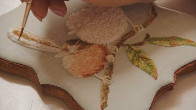 Мастер-класс Пряники расписные гладью: птички на ветке часть 3 смотреть онлайн