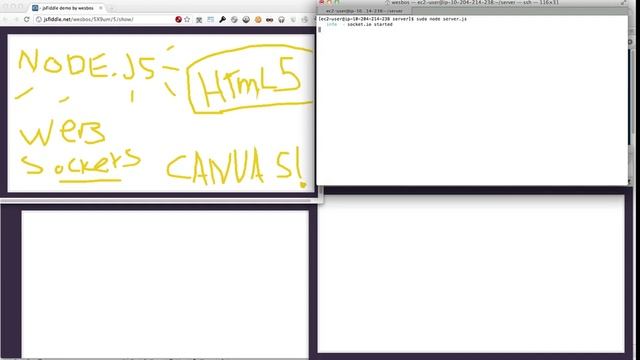 Realtime Canvas Draw with Node.js, Web Sockets, and Socket.io смотреть онлайн