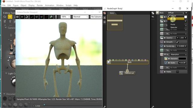 OctaneRender for Poser NodeGraph Material смотреть онлайн