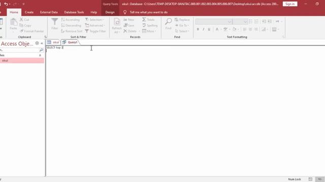 Access Sql Sorgu Oluşturma смотреть онлайн
