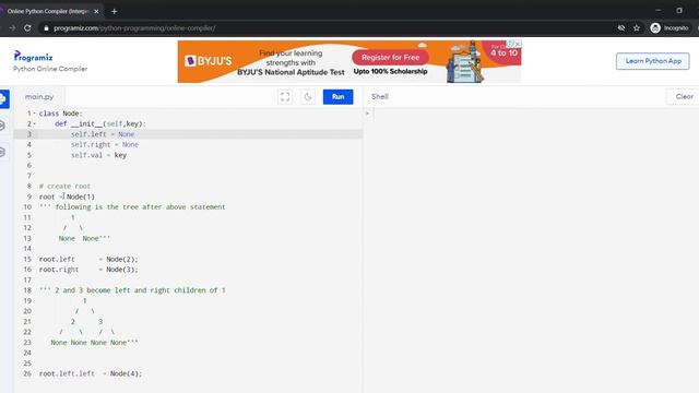 Node formation for Trees(Python). смотреть онлайн