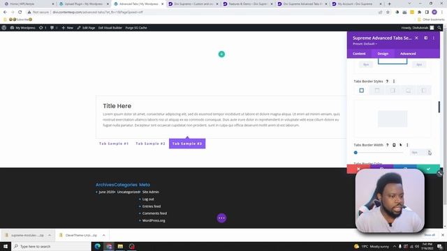 How to Create Vertical and Horizontal Custom Tabs In Divi | Divi Supreme Advanced Tabs Tutorial смотреть онлайн