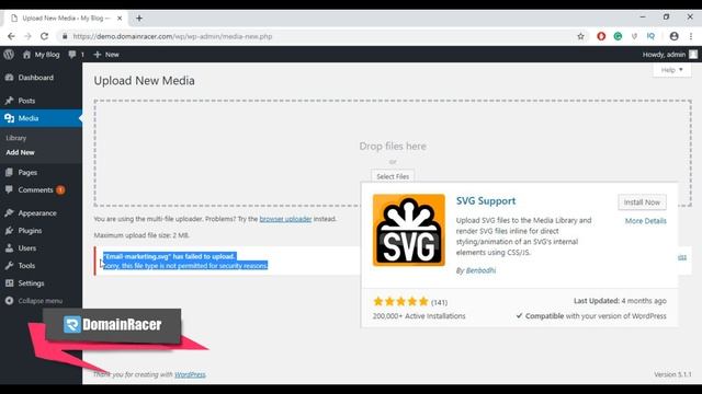 Fix the HTTP Image Upload Error While uploading SVG images In Wordpress смотреть онлайн