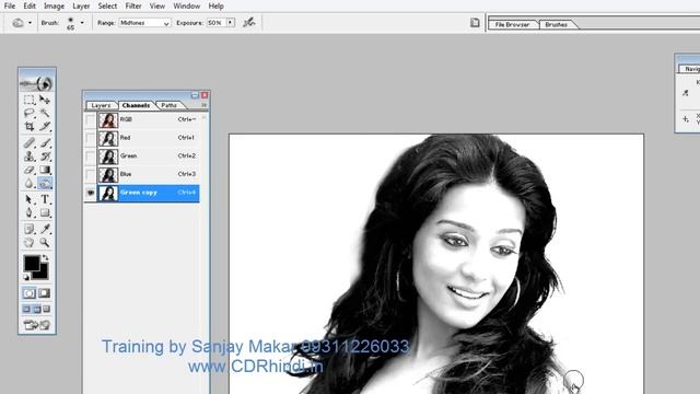 Learn Photoshop in hindi- 13 - Hair Cutout remove background смотреть онлайн