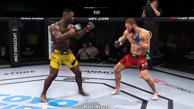 Francis Ngannou Vs Jan Błachowicz : UFC 4 Gameplay (Legendary Difficulty) (AI Vs AI) (PS4) смотреть онлайн