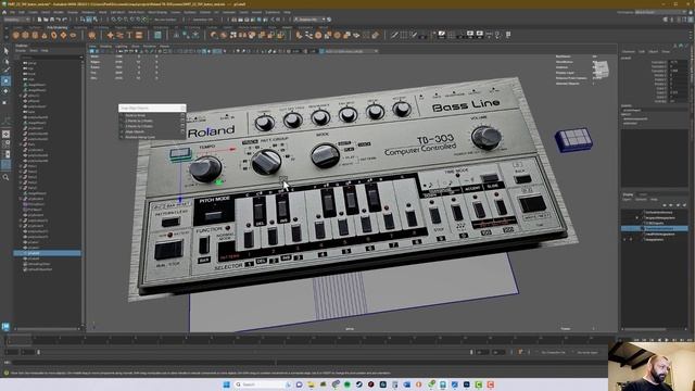 Roland TB-303 - Modeling Tutorial in Maya - PART 24 смотреть онлайн