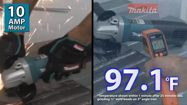 Makita 4-1/2 in. 10 Amp Paddle Switch Angle Grinder - 9564P смотреть онлайн