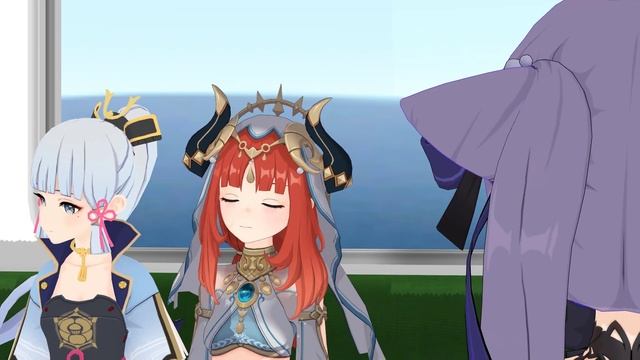 Induction of new Aether's Harem member Layla | Genshin Impact Train scene MMD no DL | смотреть онлайн