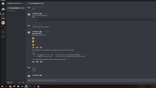 YAGPDB.xyz BOTU  EMOJİ İLE ROL VERME AYARI NASIL YAPILIR • YAGPDB.xyz BOT