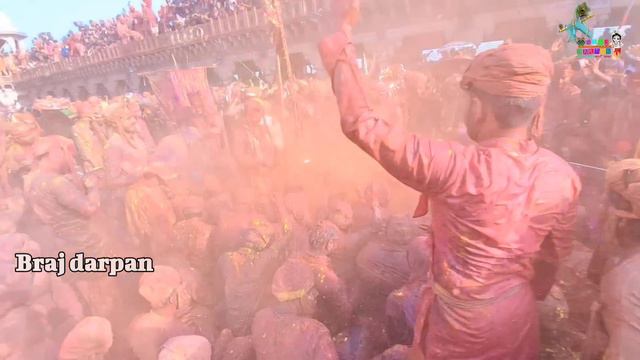 Nandgaon:"राधा रानी ने खेली श्री कृष्ण संग होली" नन्दगांव लट्ठमार होली 2024 LIVE ||braj darpan|| смотреть онлайн
