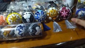 новогодние шары в бархате