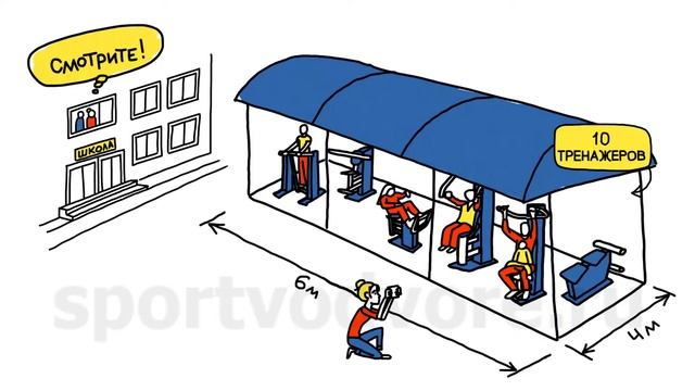 Уличные тренажерные комплексы - спортзал под открытым небом! смотреть онлайн