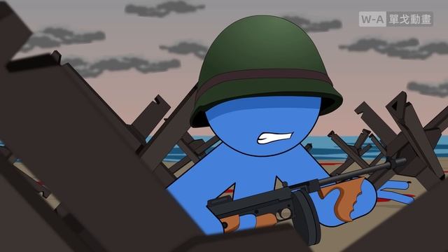 【W-A】WW2 D-Day Omaha Beach Stickman Animation смотреть онлайн