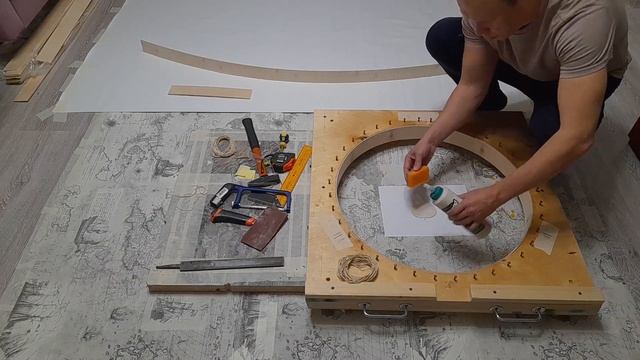 Шаманский бубен своими руками | "Изготовление обода. Склеивание" - Видео 3. смотреть онлайн