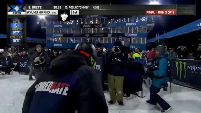 Ayumu Hirano wins Men’s Snowboard SuperPipe gold | X Games Aspen 2018 смотреть онлайн