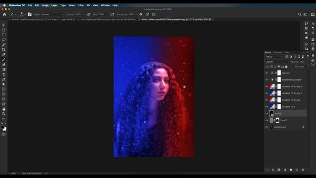 Dual Lighting Effect in Photoshop | Graphic Design смотреть онлайн