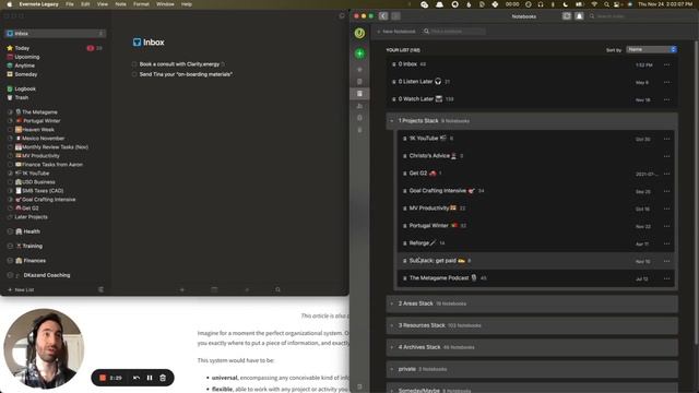 Using the PARA Method with Evernote and Things3 (BASB) смотреть онлайн