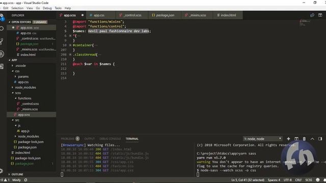 9 sass control directives part 4@each смотреть онлайн