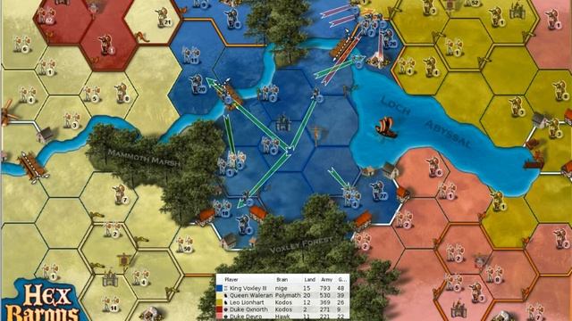Castle Vox 3 - Hex Barons scenario playing King Voxley on Hard level. смотреть онлайн