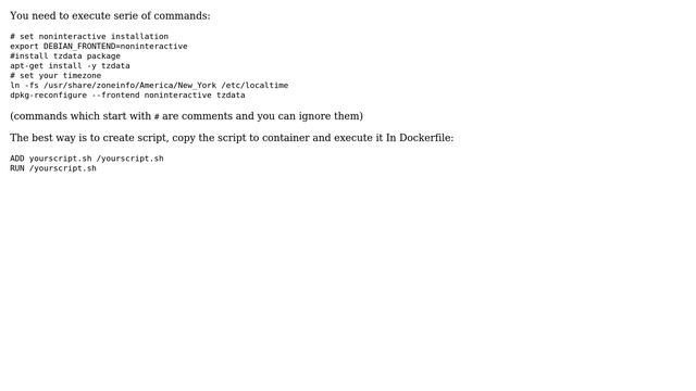 DevOps & SysAdmins: How to install tzdata on a ubuntu docker image? (7 Solutions!!) смотреть онлайн