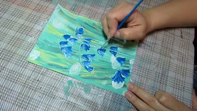Рисуем КОЛОКОЛЬЧИК. Очень просто рисуем лето! Правополушарное рисование. смотреть онлайн
