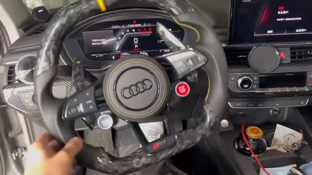 Audi A4/A5/A6/A7/Q5/Q8 modified and upgraded forged carbon R8 steering wheel смотреть онлайн