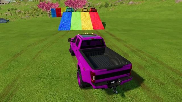 TRANSPORTING FORD VELOCIRAPTOR CARS & LIZARD CONTAINER WITH MERCEDES ELECTRIC TRUCKS - FS 22 смотреть онлайн