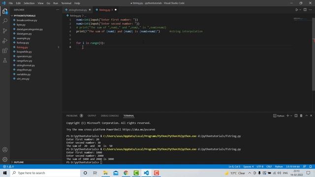 Strings in Python | What is fstring in python | String Interpolation | Python Tutorials Hindi смотреть онлайн