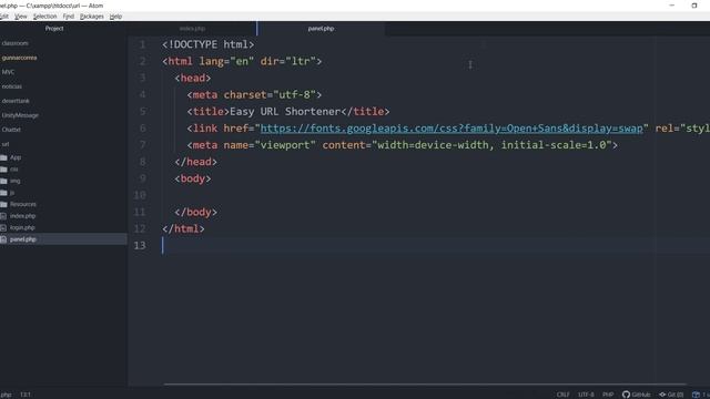 Encurtador de URL com PHP - Criando a interface parte 1 смотреть онлайн