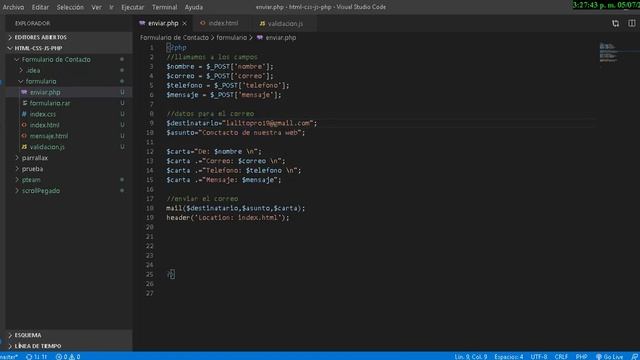 Manda Un Correo Por PHP y Hacer Una Interacción Con JavaScript смотреть онлайн
