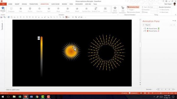 Fireworks Effect Animation in PowerPoint