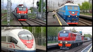 Вечерняя Мини-подборка поездов на о.п. Останкино