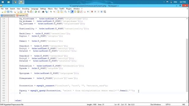 PHP: College Registration Form with Entrance Card - IV смотреть онлайн