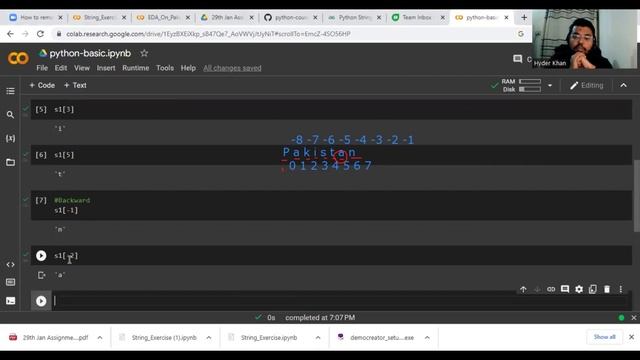String Indexing & Slicing | Complete Python Course | Hindi/Urdu | Lecture 4 смотреть онлайн
