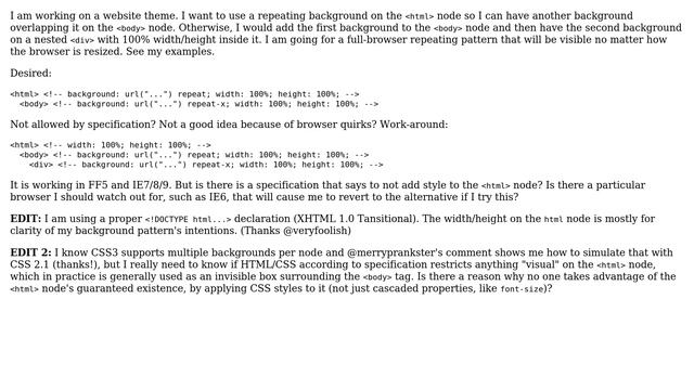 Software Engineering: Is it standards-compliant to style the ＜html＞ node? смотреть онлайн