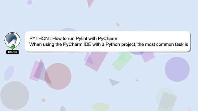 PYTHON : How to run Pylint with PyCharm смотреть онлайн