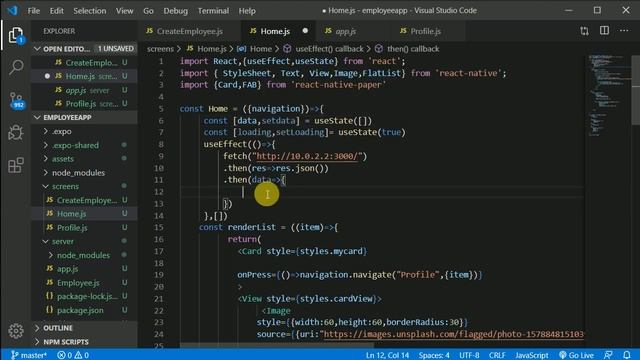 21 Fetching records in home Screen component | React Native tutorial in English смотреть онлайн