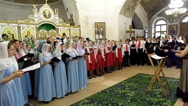 Кондак св.вмч.Ирины, исполняет сводный хор фестиваля смотреть онлайн