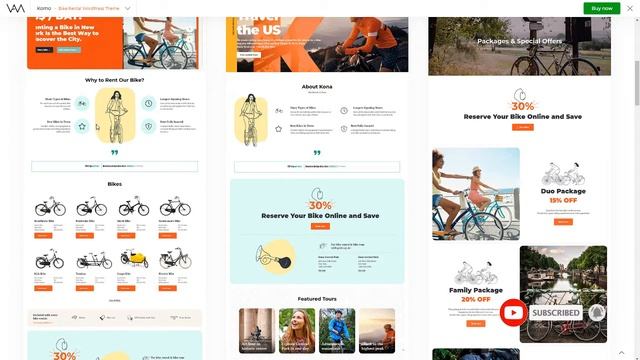 Komo - Bike Rental Shop WordPress Cedric Silver смотреть онлайн