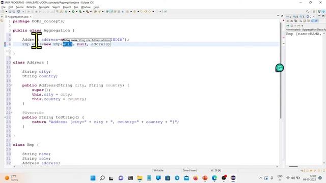 Video-28 Aggregation in JAVA | has a relationship #java #javaforbeginners #javaprogramming смотреть онлайн