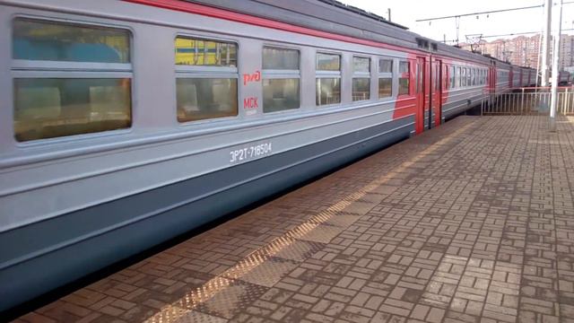ЭР2Т 7185 подача из депо Лобня апр. 2017 Савеловское направление смотреть онлайн