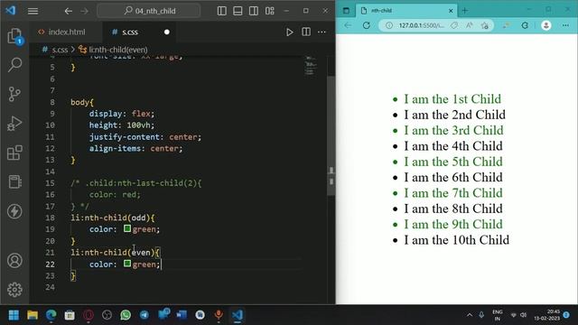 nth child and nth last child | CSS Tutorials | The Tripura Classes смотреть онлайн