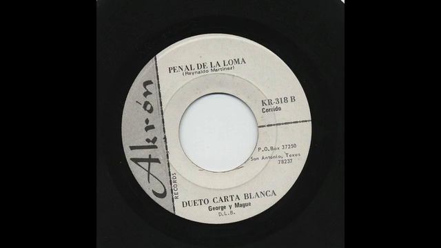 Dueto Carta Blanca - Penal De La Loma - Akrón Kr-318-b