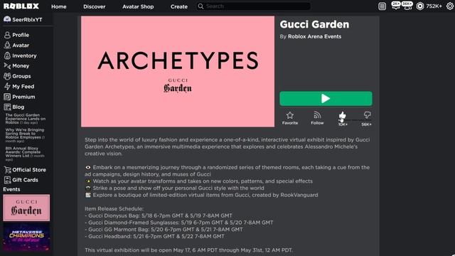 ROBLOX GUCCI ITEMS WENT LIMITED?! GUCCI GARDEN EVENT (ROBLOX) смотреть онлайн