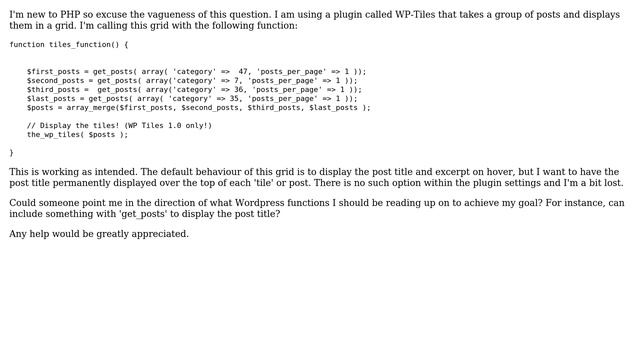 Wordpress: Basic PHP question (displaying post title over thumbnail) смотреть онлайн